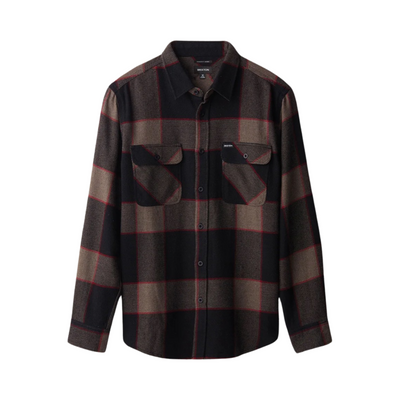 Product image of the Bowery L/S Flannel in the colors Heather Grey and Charcoal.