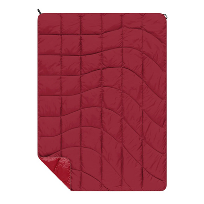 Product image of the Rumpl Nanoloft Flame Blanket in the color crimson