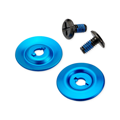 Product image of the Helmet Hardware Kit in blue with black screws