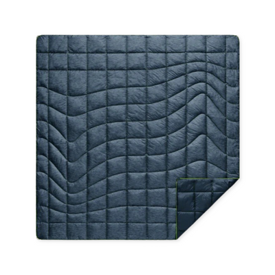 Product image of the Rumpl Nanoloft Puffy Blanket in Heather Navy