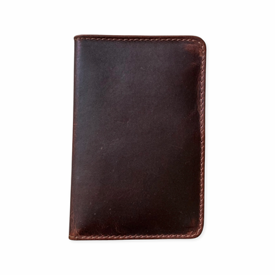 Product image of the Buffalo Leather Passport Cover in the color antique walnut