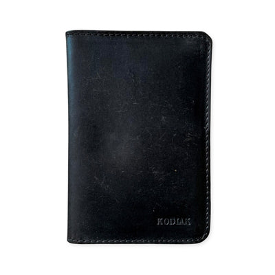 Product image of the Buffalo Leather Passport Cover in the color black